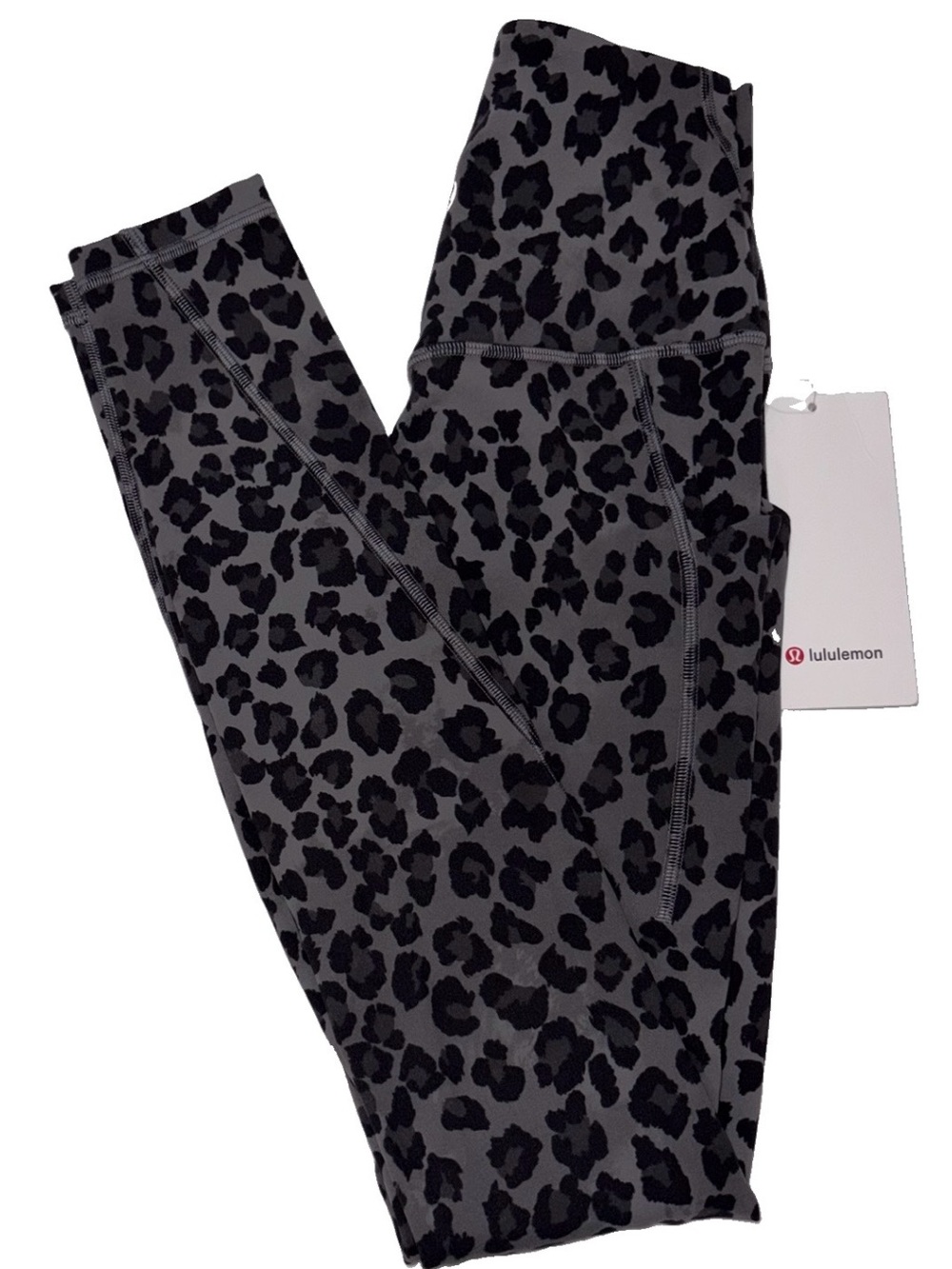 NWT•LULULEMON•SIZE 2•ALIGN HI RISE 28”L PANT*POCKETS•TRUE LEOPARD BLACK MULTI